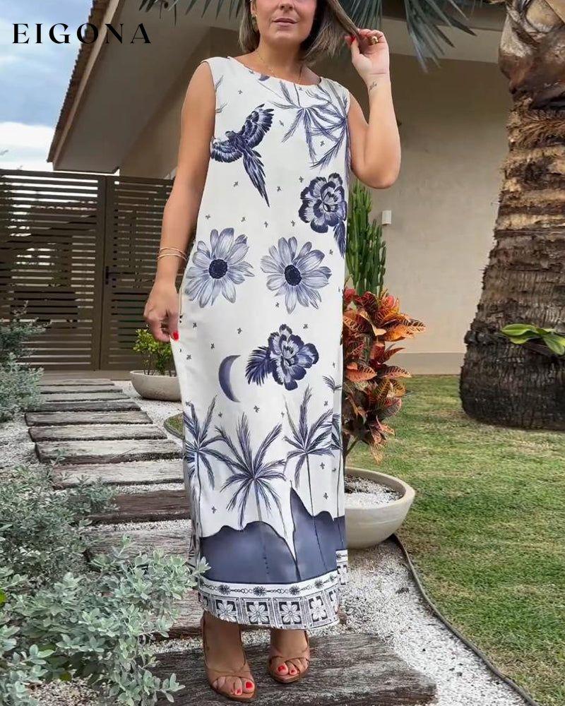 Sleeveless casual printed dress casual dresses Summer