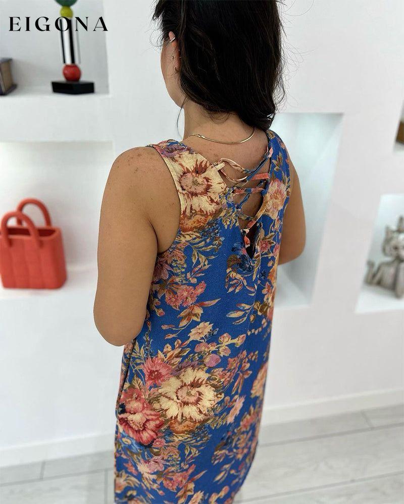 Sleeveless floral print casual dress casual dresses summer