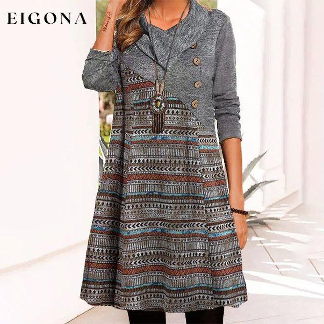 Casual Printed Patchwork Dress best Best Sellings casual dresses clothes Plus Size Sale short dresses Topseller