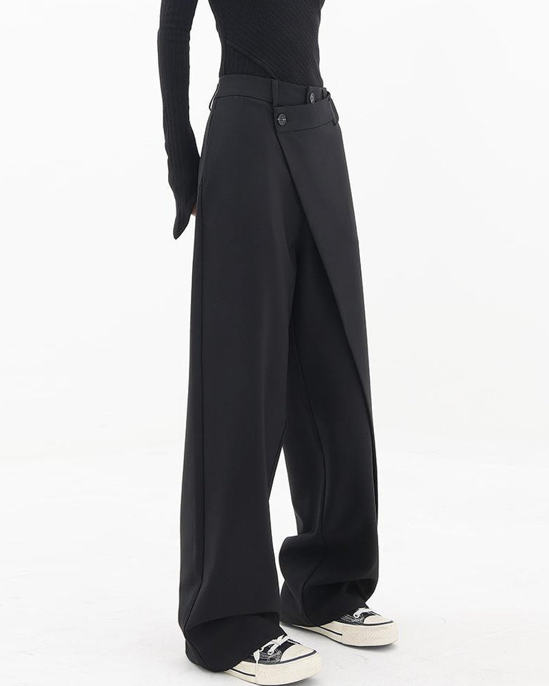 Irregular patchwork solid color trousers 2023 f/w 23BF pants