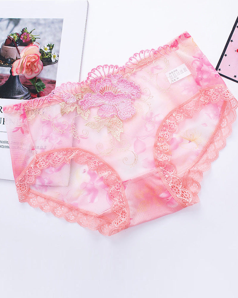 Antibacterial Panty With Lace Embroidery
