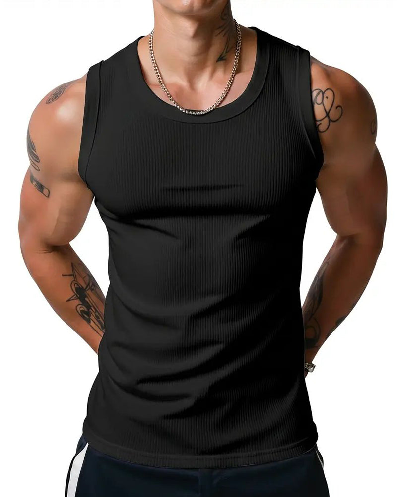 Men's Ribbed Racerback Tank Top