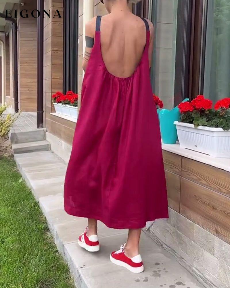 Sleeveless solid color casual dress casual dresses summer