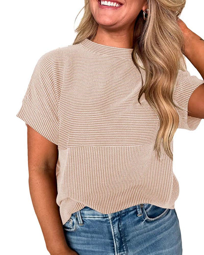 Striped Short Sleeve Crew Neck T-Shirt