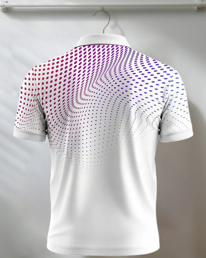 Men's Printed Short Sleeve POLO Shirt