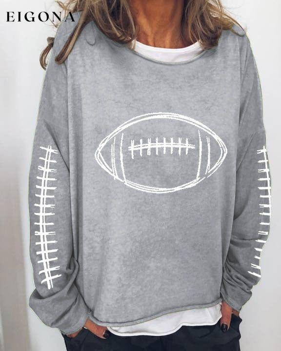 Women's Game Day Football Print Sweatshirt ball print