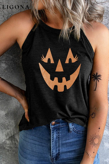 Round Neck Jack-O'-Lantern Graphic Tank Top clothes Ship From Overseas shirt SYNZ top trend