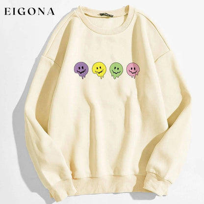Cartoon Graphic Thermal Lined Sweatshirt Apricot __stock:500 clothes refund_fee:800 tops