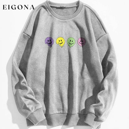 Cartoon Graphic Thermal Lined Sweatshirt Gray __stock:500 clothes refund_fee:800 tops