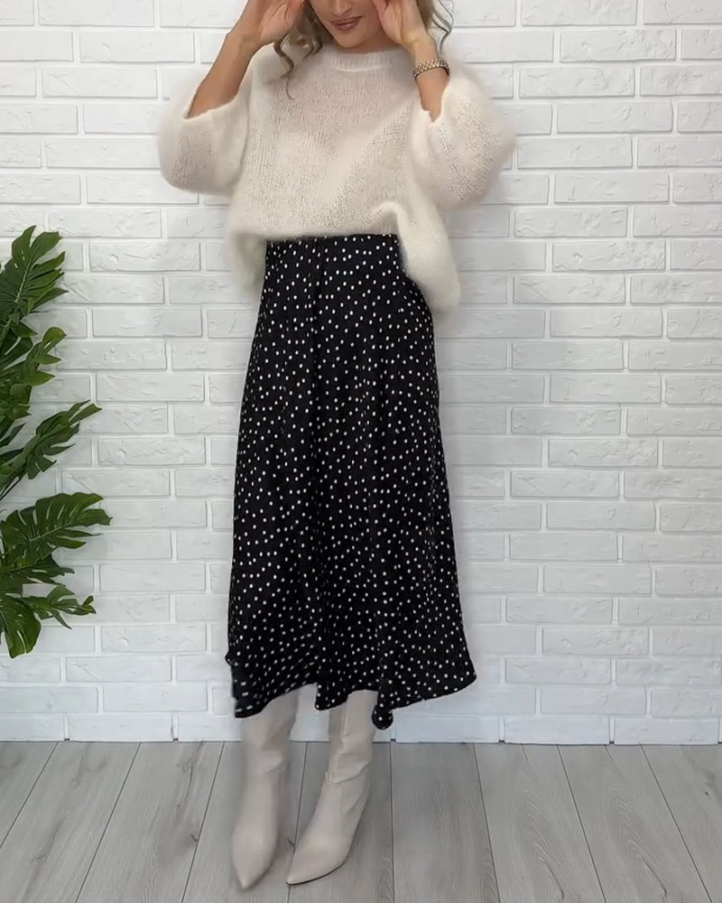 Simple Polka Dot Slim Skirt 2024 f/w skirts