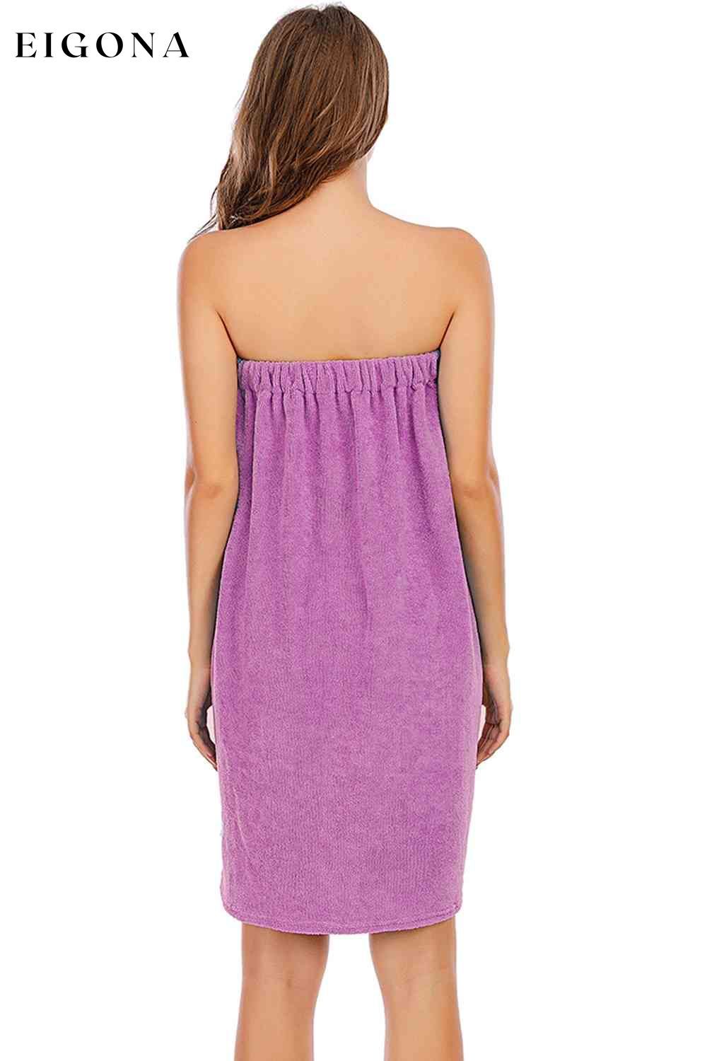 Strapless Robe with pocke clothes H#Y lounge lounge wear loungewear Ship From Overseas