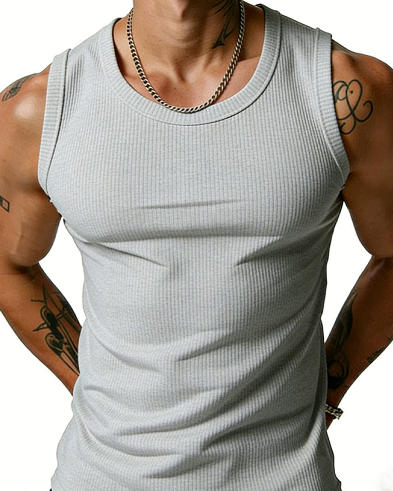 Men's Ribbed Racerback Tank Top