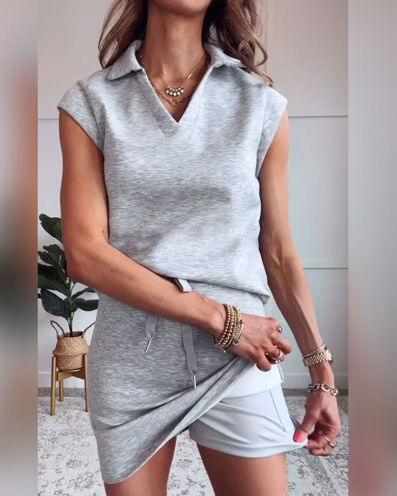 Completo due pezzi casual alla moda a maniche corte