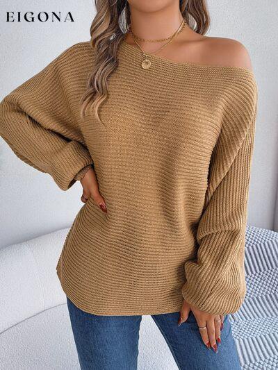 One-Shoulder Lantern Sleeve Sweater B.J.S clothes Ship From Overseas Sweater sweaters