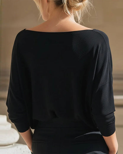 Off-The-Shoulder Batwing Sleeve Top