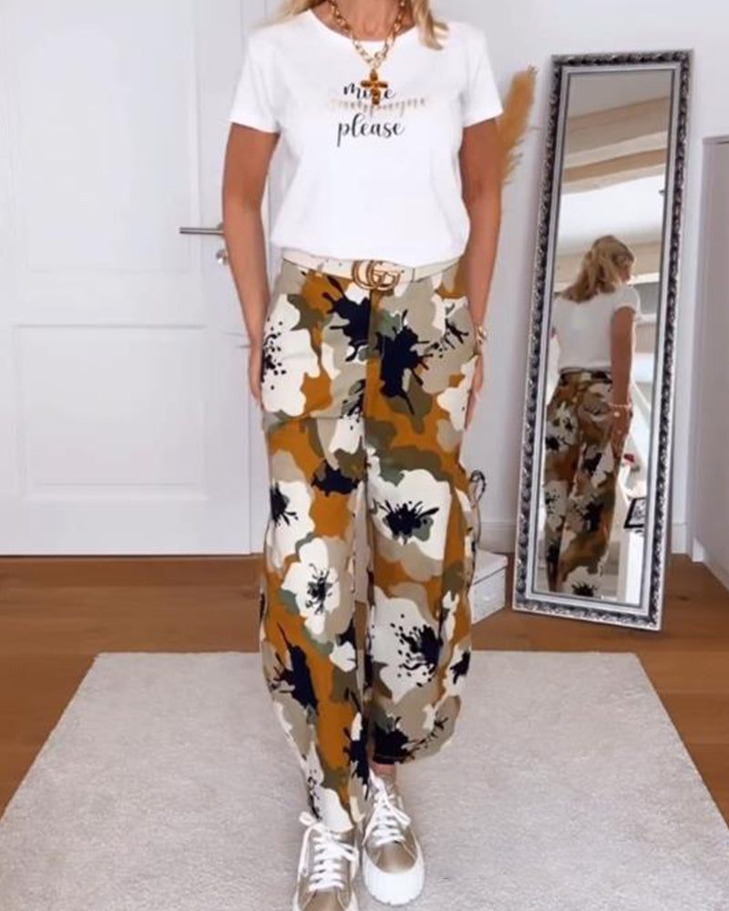 Lässige bedruckte Knickerbockerhose