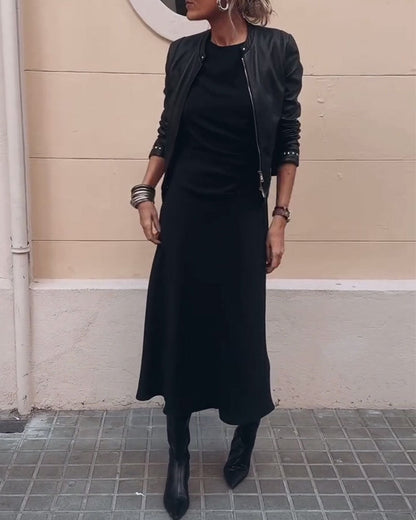 Elegantes ärmelloses Kleid mit schmaler Taille