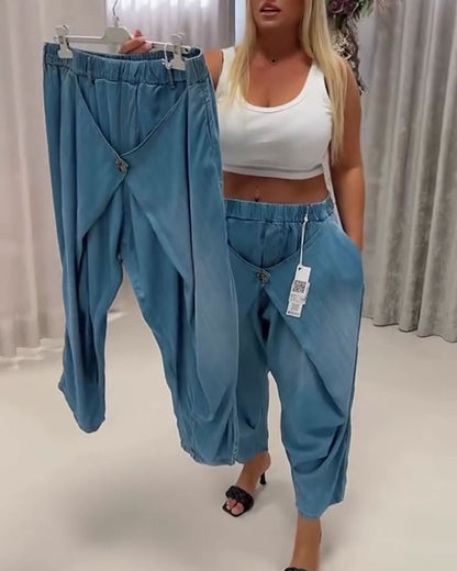 Trendy Design Lantern Pants