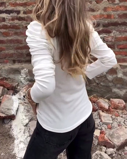 Stylisches Freizeittop mit Rundhalsausschnitt