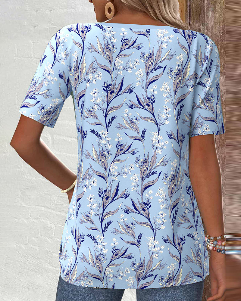 Frische Bluse mit V-Ausschnitt