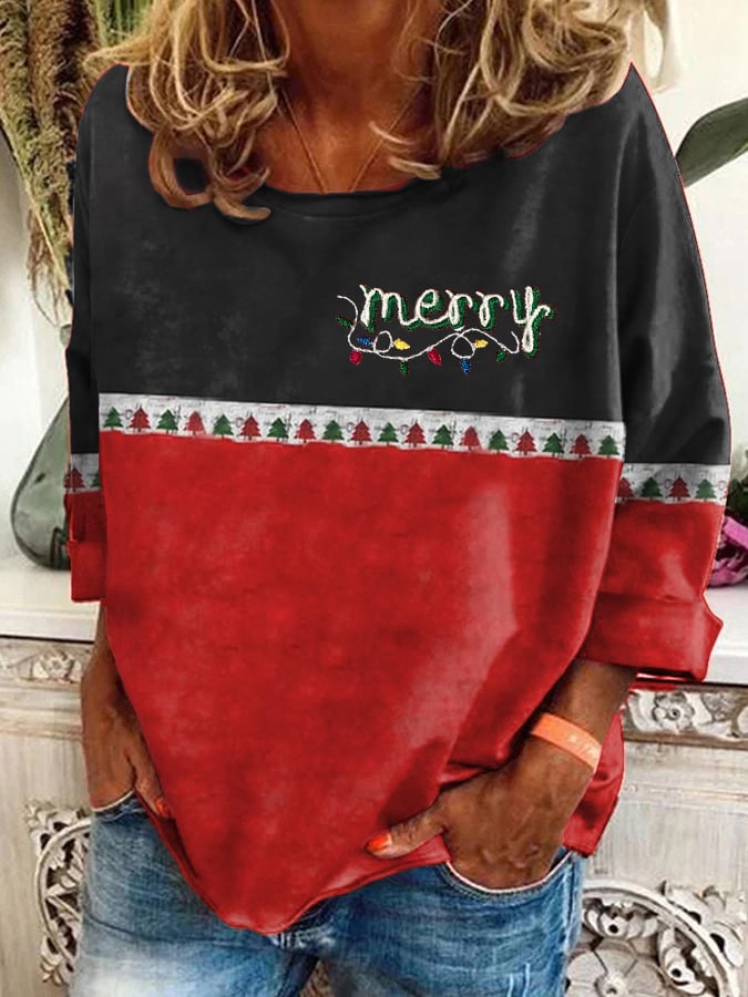 Women's Dachshund Christmas Printed Long Sleeve Sweatshirt 2024 f/w christmas hoodies & sweatshirts