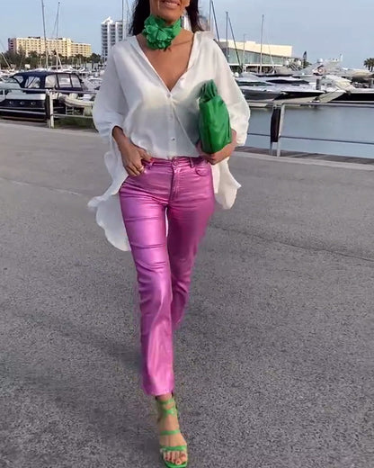 Camicia casual in stile pigro