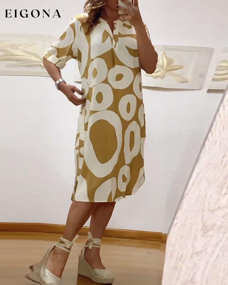 Letter print v-neck casual dress casual dresses spring summer