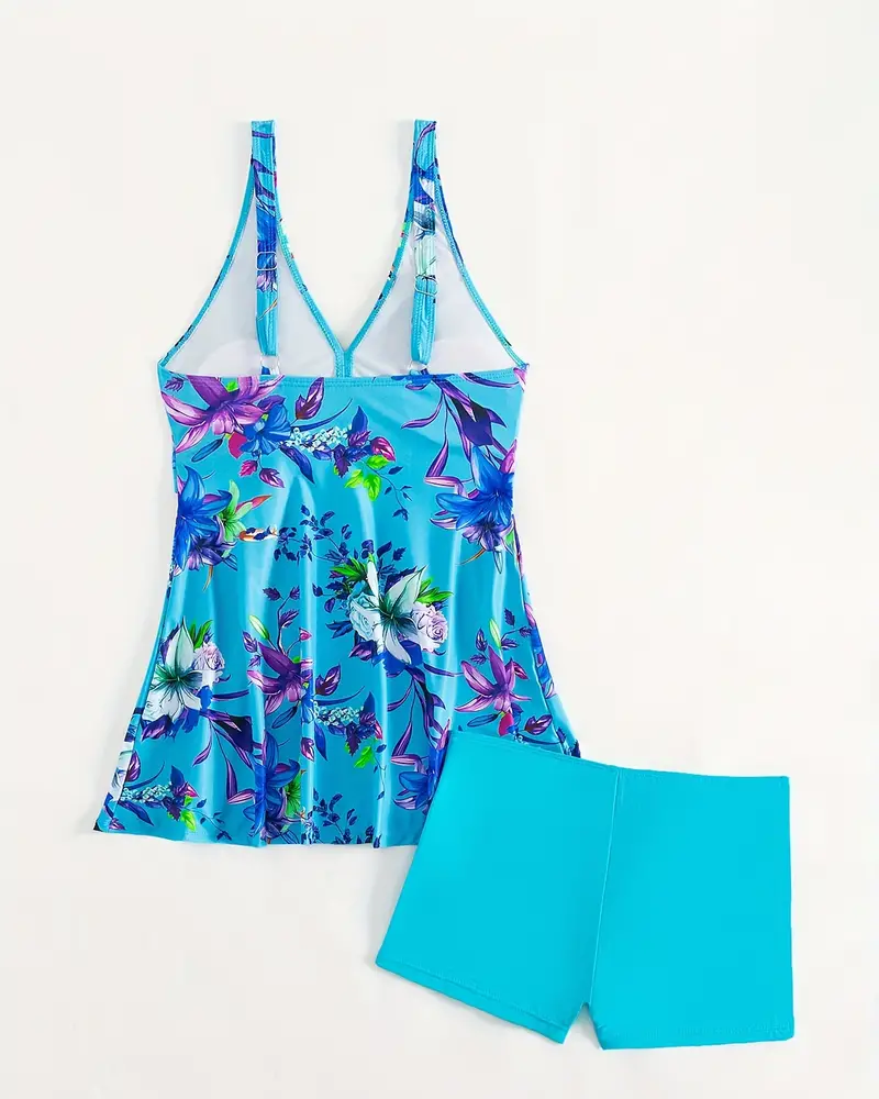 Fresh floral print tankini summer tankinis