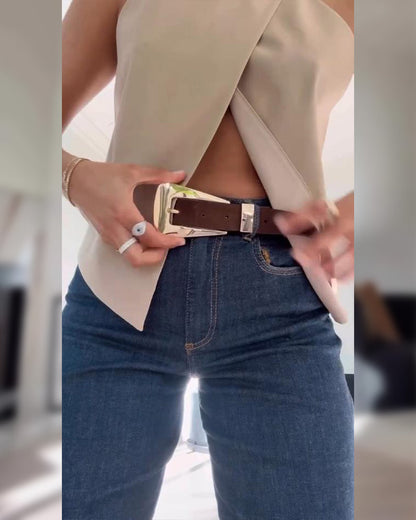 Sexy Bluse mit überkreuztem Neckholder