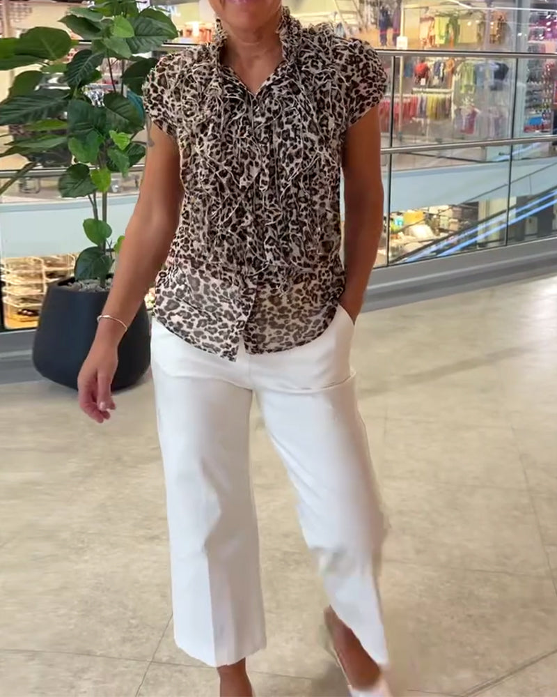 Freizeithemd mit Leopardenmuster
