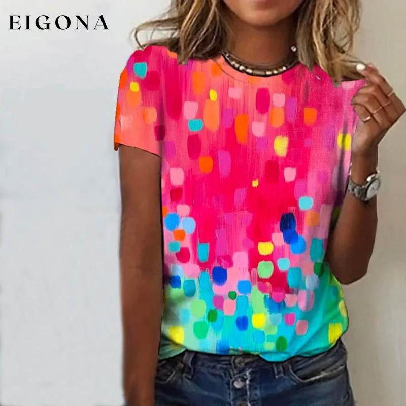 Colorful Gradient T-Shirt Multicolor best Best Sellings clothes Plus Size Sale tops Topseller
