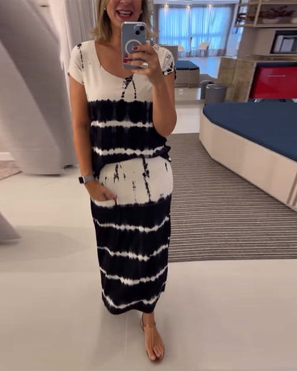 Lässiges Rockset mit Kontrastfarbverlauf