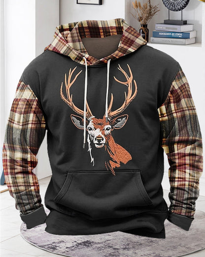 Men's Deer Hoodies Sweatshirt 2024 f/w christmas hoodies & sweatshirts man men's christmas