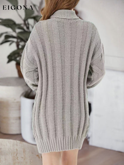 Cable-Knit Turtleneck Sweater Dress clothes Ship From Overseas Shipping Delay 10/01/2023 - 10/02/2023 Sweater sweaters Y*X