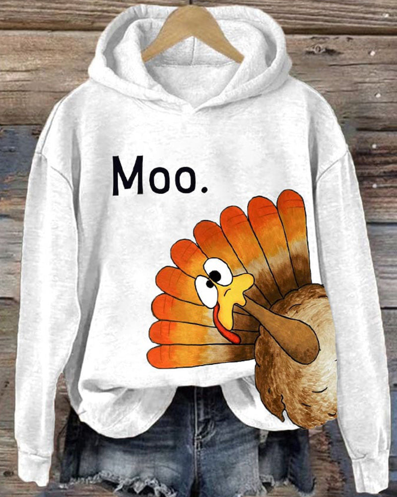 Women'S Thanksgiving Printed Hoodie 2024 f/w hoodies thanksgiving