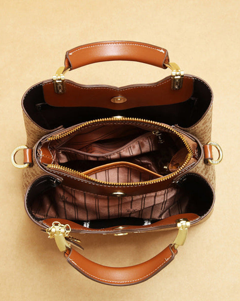 Retro Stylish Printed Handbag