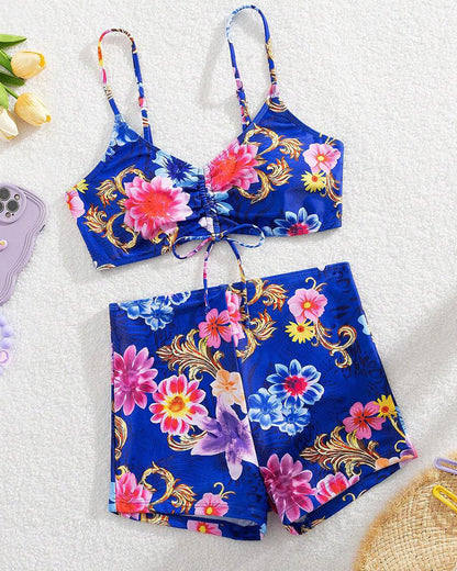 Zweiteiliger Bikini mit Blumenmuster