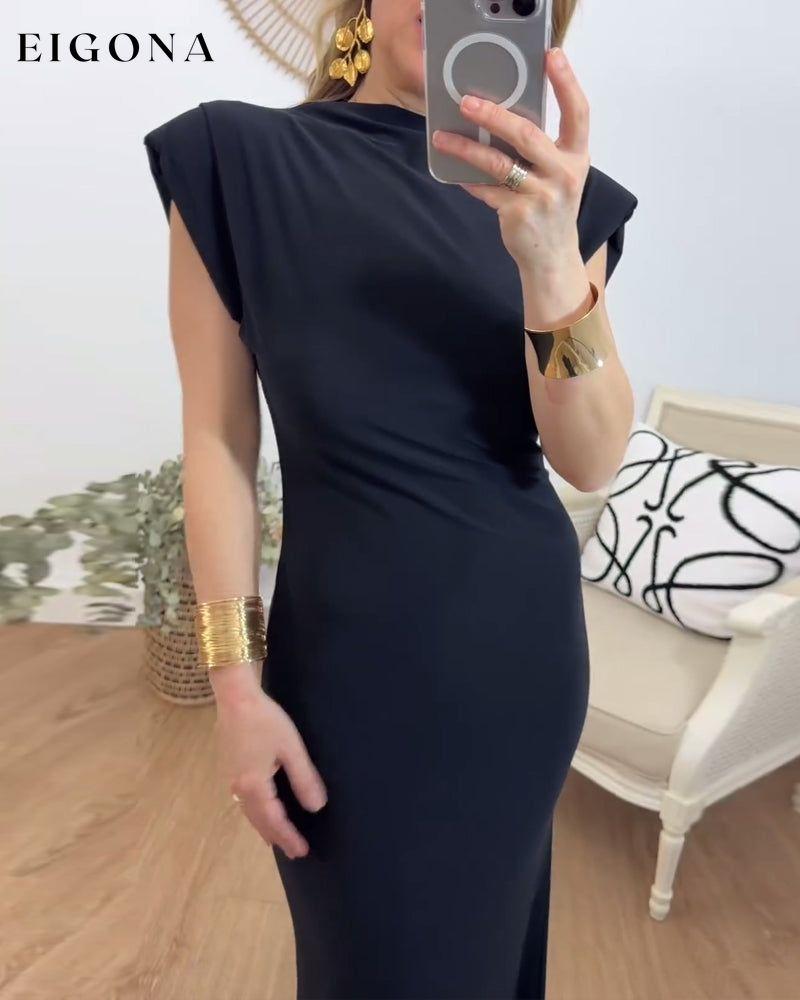 Sleeveless solid color elegant long dress casual dresses party dresses summer