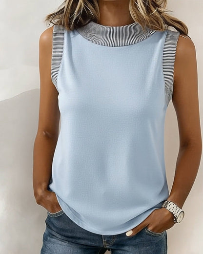 A Color-Block Striped Tank Top