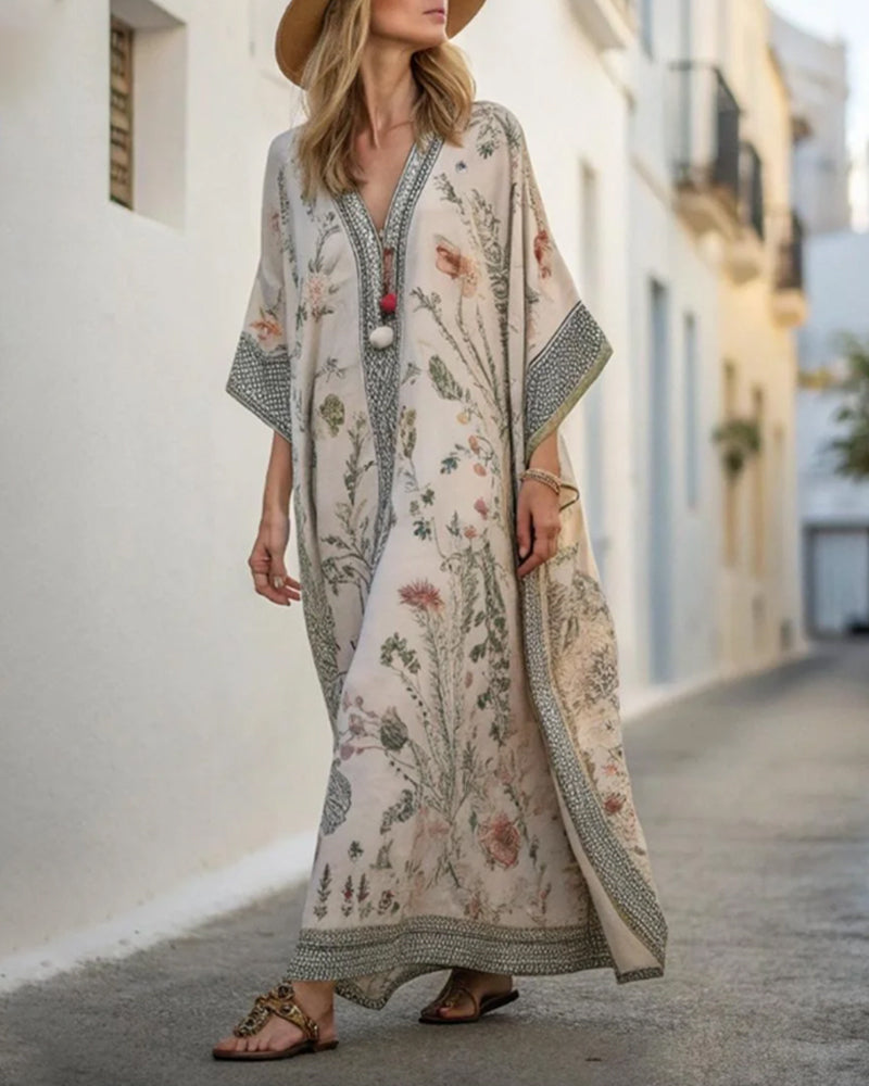 Abito con stampa floreale bohémien