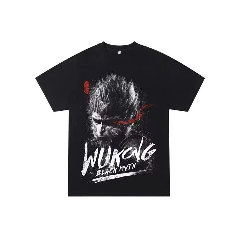 Men's Black Myth WuKong Print Short Sleeves T-shirt 2024 f/w Games spring summer t-shirts man