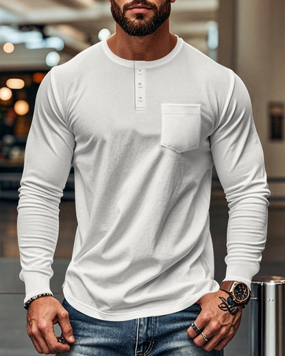 Breathable Pullover Long-Sleeved Men's Top