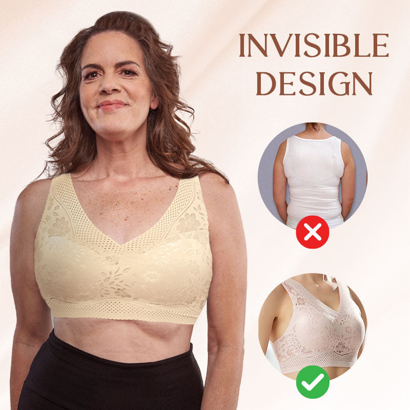 BreezyBloom - Reggiseno sottile traspirante con schiena sexy e bella