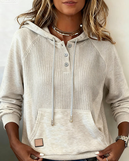 Casual Long-Sleeved Hooded Sweatshirt