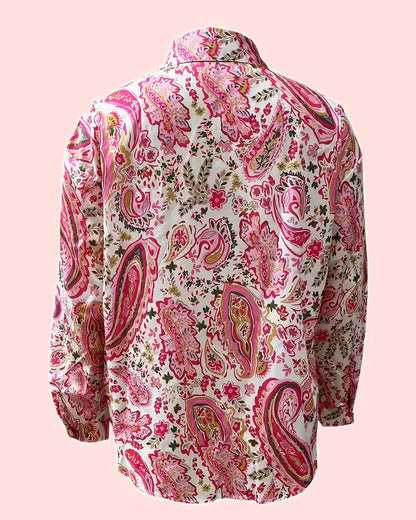 Paisley Print Long Sleeve Blouse 202466 accesories blouses & shirts summer