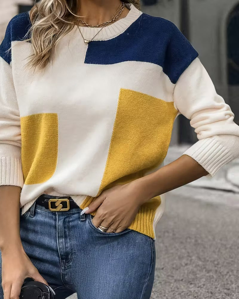 Crew Neck Fashion Pullover Sweater