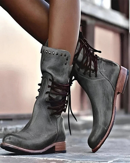 🔥 Latest 2025 🔥 Vintage Women's Boots With Side Lacing