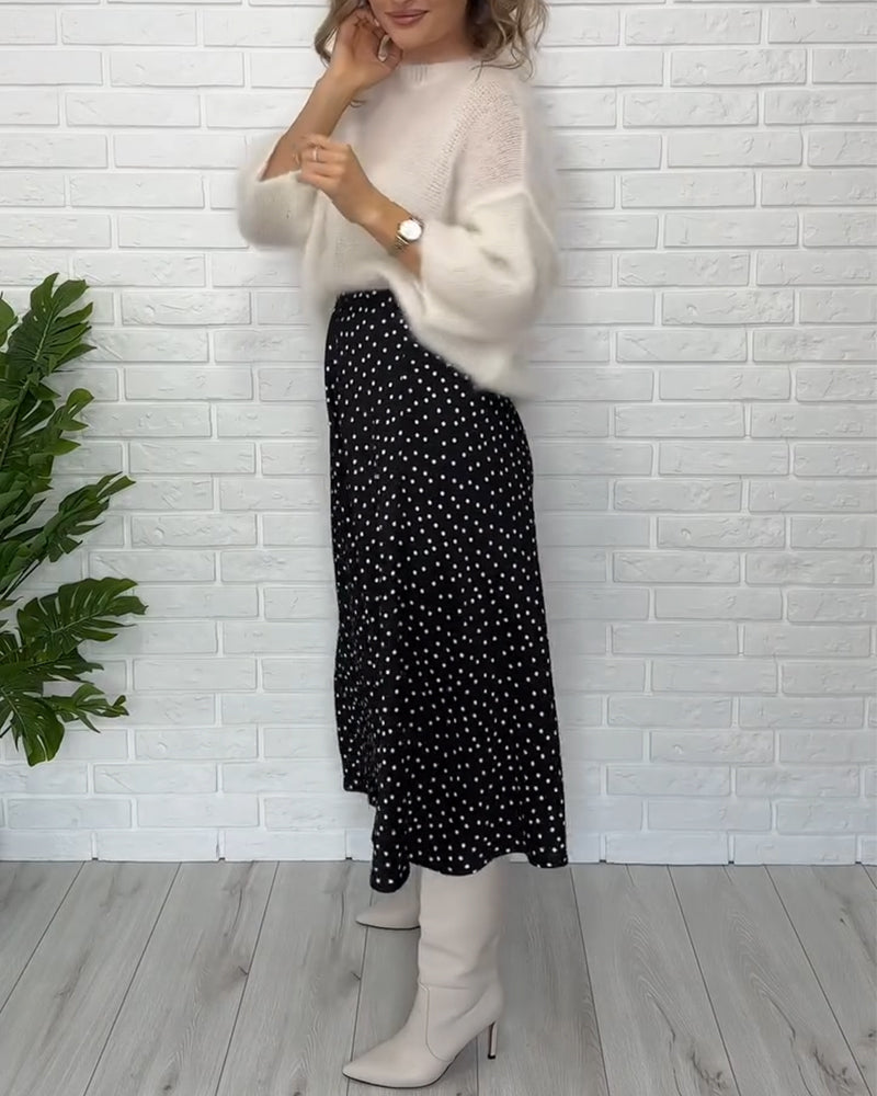 Simple Polka Dot Slim Skirt 2024 f/w skirts