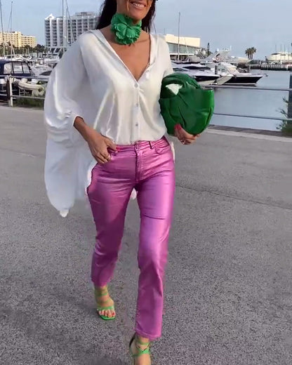 Camicia casual in stile pigro