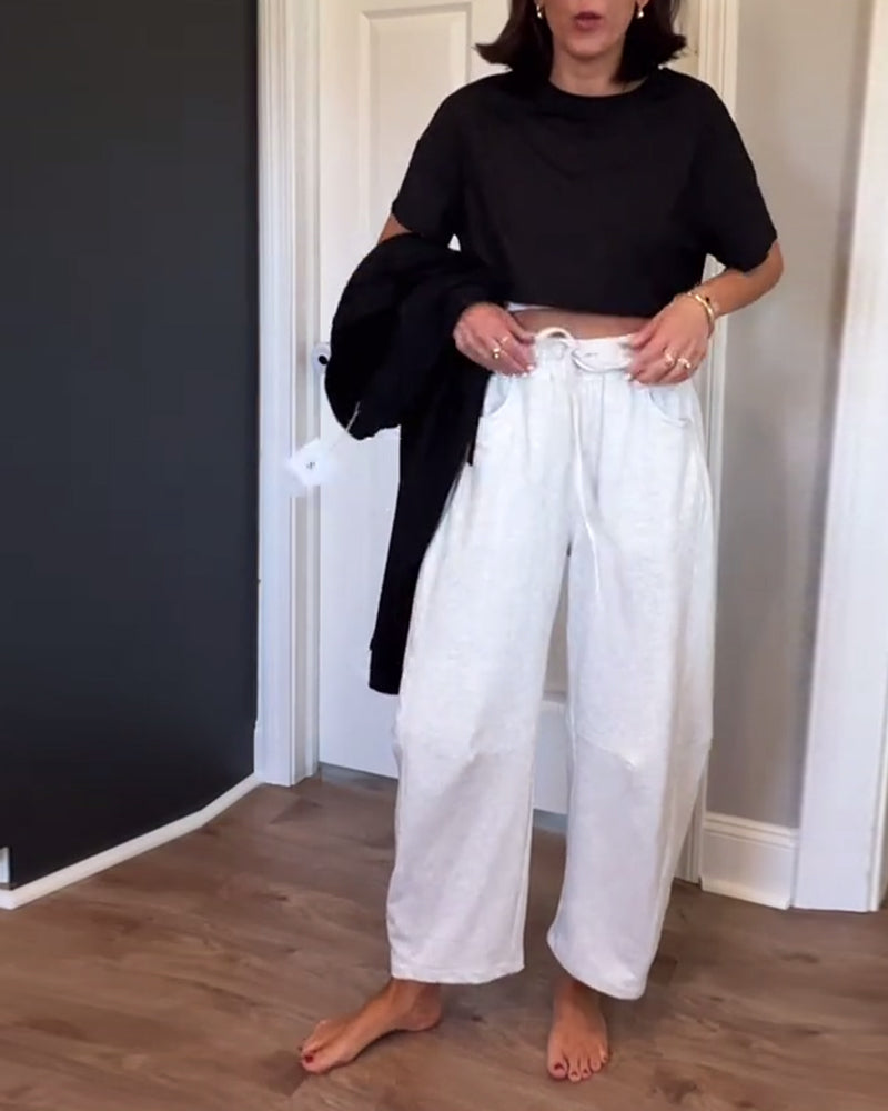 Lässige Scimitar-Hose mit Kordelzug